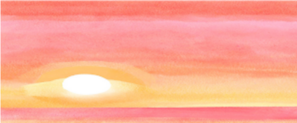 This is an AI generated watercolor painting of a Sunrise. https://linktr.ee/herschelsterling