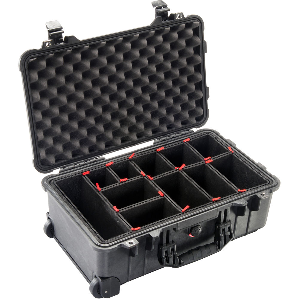 Pelican 1510TP Carry-On Case with TrekPak Divider System (Black)