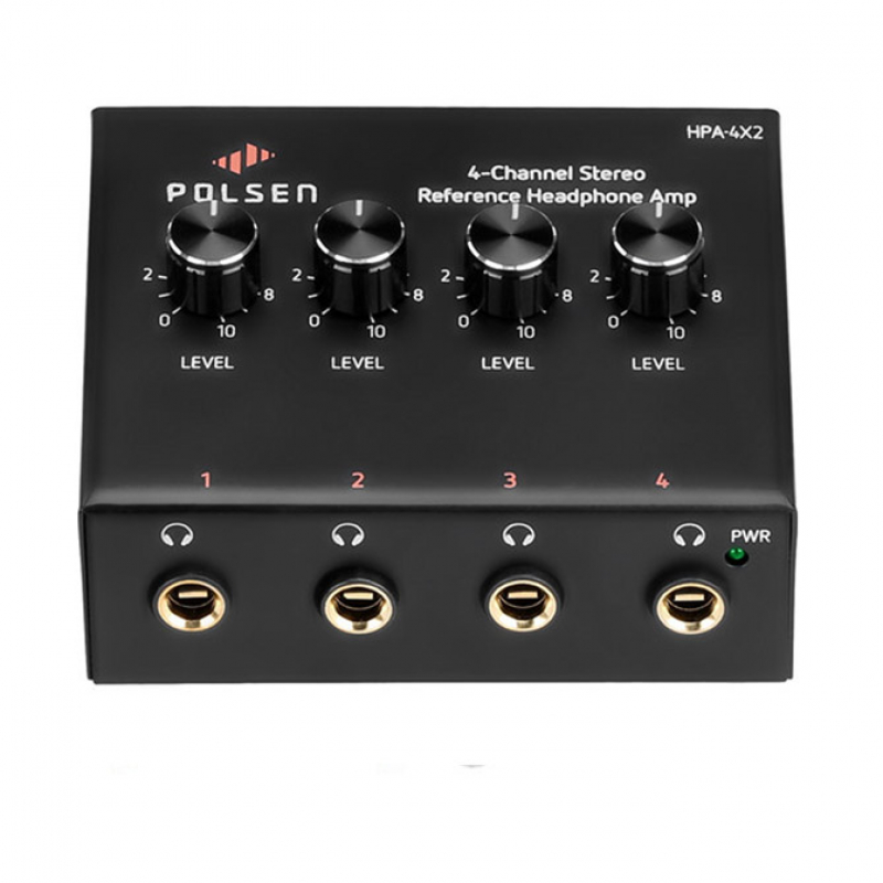 Polsen HPA-4X2 4-Channel Stereo Reference Headphone Amplifier