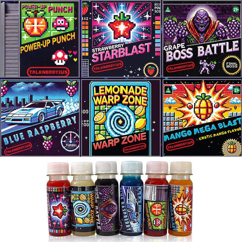 Nerdy 6-Pack SAMPLER – 150mg Delta 9 THCa, HD9 Nano Syrup Shot – 60ml Drinkable Edibles